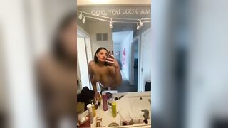 Cute PAWG slut takes a huge shit
