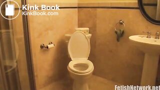 Girl toilet poop