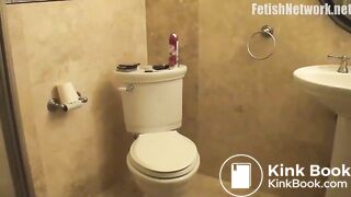 Girl toilet poop