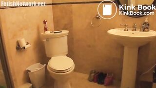Girl toilet poop