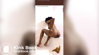 Ebony Diarrhea in Bathtub