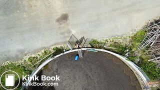 Christy Ley in the manure pit