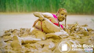Orgasm in lake of mud