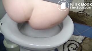 Amateur misses the toilet