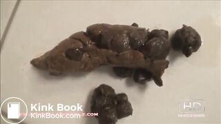 Beautiful ass teen pooping in closeup