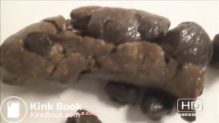 Beautiful ass teen pooping in closeup