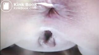 Woman shit and piss closeup