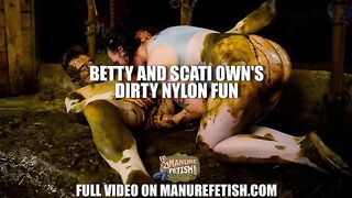 Dirty Nylon Fun in cowshit