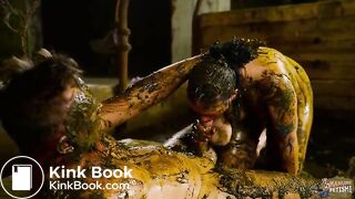 Dirty Nylon Fun in cowshit