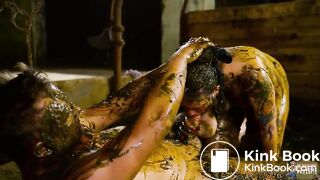 Dirty Nylon Fun in cowshit