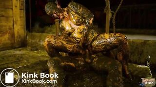 Dirty Nylon Fun in cowshit