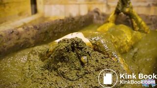 Lovely Dung Bath - peeing in hotpants