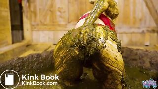 Lovely Dung Bath - peeing in hotpants