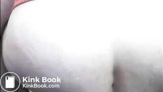 Big ass mom shitting from a chair