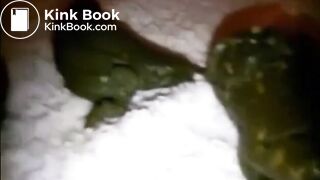 Babe masturbating asshole and shitting