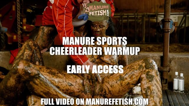 Manure Sports Cheerleader Warmup in Cowshit