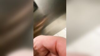 Chubby slut shitting in Target bathroom