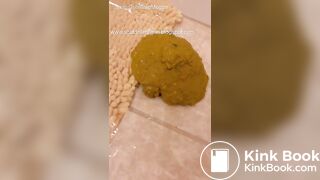 Trans girl shows her poopy asshole