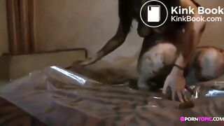 hot russian teen smears masturbates and suck shit