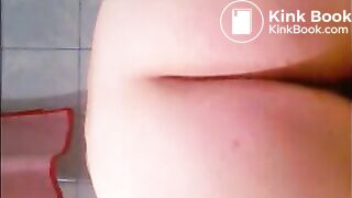 Woman shitting diharrea closeup