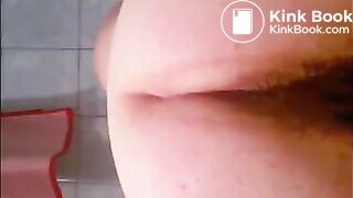 Woman shitting diharrea closeup