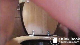 Hot ass babe shitting in the toilet