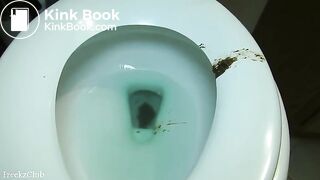 Stacey Shits sideways over the toilet twice