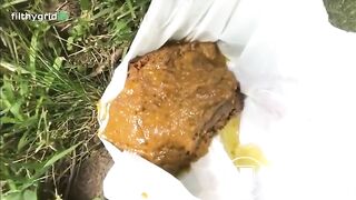 Dakota Taking A Shit Outside