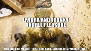 Lyndra and Franky double pleasure in cowshit
