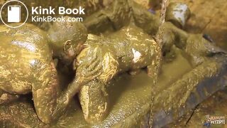 Lyndra and Franky double pleasure in cowshit