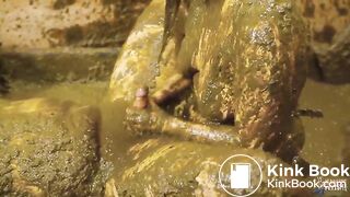 Lyndra and Franky double pleasure in cowshit