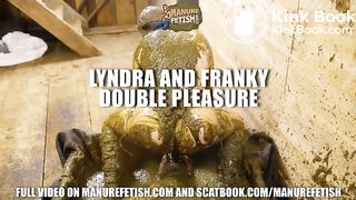 Lyndra and Franky double pleasure in cowshit