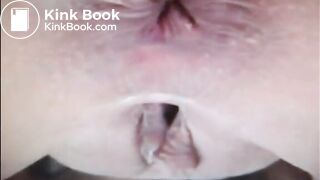 Blonde girl shit and piss closeup