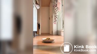 Slut in high heels pooping for you