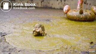 Lyndra Lynns Manure Pool swimming in cowshit