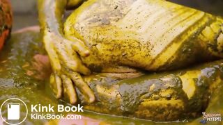 Lyndra Lynns Manure Pool swimming in cowshit