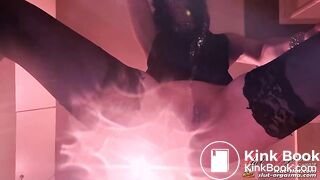 SlutOrgasma - shitting pissing smearing and fucked in kitchen