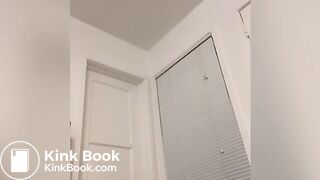 Hot babe masturbates after pooping