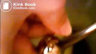 Girl shitting in the toilet and inserting dildo on her asshole