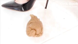 Girl in heels does one fat turd
