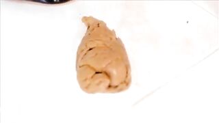 Girl in heels does one fat turd