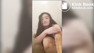 [SCAT] Stinky, kinky girl's underwater poop (part 2)