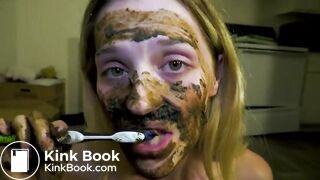 brushing my teeth with scat