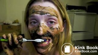 brushing my teeth with scat