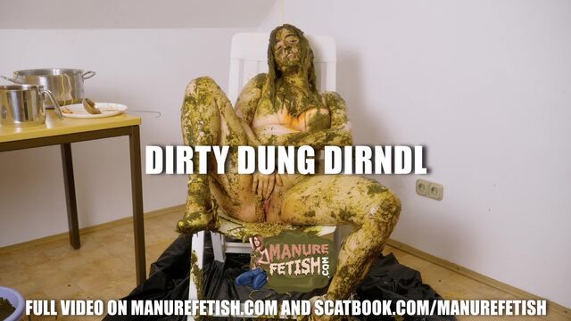 Dirty Dung Dirndl - Masturbating in cowshit