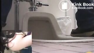 Broken toilet and pile of shit