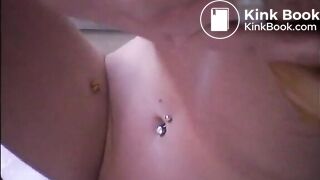 Girl shitting in the shower and smering it on her feet