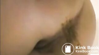 Dirty ass milf farting with shit