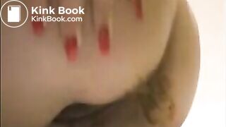 Dirty ass milf farting with shit