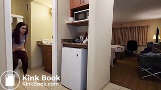 Desperate poop accident in her panties then fucks herself wi